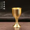 Cálice de Latão Puro, Copo de Cobre para Bebidas Domésticas, Taça de Vinho para Homenagem de Oração, Xícara de Chá para Oferenda, Venda por Atacado de Taças de Vinho
