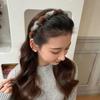 Aro para el cabello de onda de sentido avanzado para mujer, otoño e invierno, parte superior craneal alta, para lavarse la cara, tarjeta para el cabello para salir, que combina con todo, muestra el rostro pequeño, diadema, tocado
