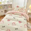 Funda de edredón de tela cepillada estampada, una sola pieza, hipoalergénica, suave y lavable de algodón, adecuada para camas individuales o dobles, para uso doméstico