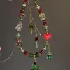 [un Árbol de Navidad] Nuevo Colgante de Árbol de Navidad Colorido y Soñador con Cuentas, Exquisito, de Alta Gama, Versátil y Hermosa Cadena para Teléfono Móvil