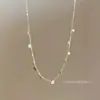Collar Colgante Vintage Estilo Maillard con Piedra Ojo de Tigre para Mujer, Personalidad Retro de Nicho, Cadena Clavicular Versátil Elegante de Alta Gama