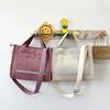 Bolsa feminina de veludo cotelê 2, nova bolsa quadrada pequena, estilo coreano, moderna, simples, bolsa de mensageiro Mori, bolsa casual