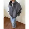 Jaqueta Piloto Transfronteiriça Masculina Estilo Primavera e Outono Cleanfit Americana Oversized Jaqueta Coach Gola Alta Jaqueta de Baseball