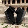 Botas de Neve de Pelúcia para Mulheres, Roupa Exterior de Sola Grossa, Inverno 2025 Novas Botas Curtas Integradas de Pele, Sapatos de Algodão Espessos e Antiderrapantes