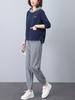 Traje de moda para mujer 2024 Primavera y Otoño Nuevo talla grande Deportivo Ocio Madre de mediana edad Elegante Reductor de edad Sudadera Conjunto de dos piezas