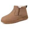 Botines Gruesos Forrados de Lana Nuevos para Otoño e Invierno Suela Ligera y Suave Zapatos de Algodón para Papá Compra Grupal Comunitaria Botas Cálidas Resistentes al Frío para Hombre