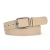 Cinturón Versátil de Gama Alta para Mujer, Nuevo Estilo Coreano 2026 Cinturón Decorativo para Jeans, Cinturón de Estudiante para Hombre, Plata Mate