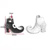 Accesorios para Joyería de Aleación con Goteo de Aceite DIY Colgantes de Mariposa Oscura Murciélago Pendientes Pendientes Pulsera Colgante W508