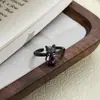 Anillo Popular Estilo Gótico Oscuro Y2K de Gato con Circonita Completa, Abierto, Dulce y Fresco, Sensación de Nicho de Alta Gama, Anillo Apilable