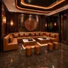 Mesa de café sofá KTV sala privada club privado bar pequeño cabina de bar transparente sofá semicircular barra en forma de U en forma de L