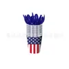 Nueva Decoración de Fiesta Temática del Día de la Independencia Americana Juego de Bandejas de Papel Desechables del Día de la Independencia