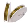 Alambre de Acero Dorado y Plateado de 0.3-1 mm Hilo de Plomo Hilo para Cuentas Material para Bisutería DIY Pulsera Trenzada Collar Al por Mayor