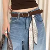 Cinto de Camurça Marrom Estilo Étnico Retrô para Mulheres com Toque de Luxo, Cinto com Fivela de Metal para Combinar com Jeans, Acessório Decorativo