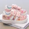 Estilo Explosivo Nicho Graffiti Velcro Zapatos Blancos Mujer Otoño 2026 Nuevos Súper Calientes Zapatos de Lona con Plataforma Diseño Único Zapatos
