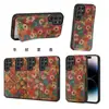Denior é Adequado para Samsung Galaxy S26Ultra Cortiça Floral Porta-Cartão S25 Edge Suporte Capa de Celular
