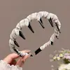 Tiara Denteada Xadrez Dopamina para Mulheres Grampo de Cabelo de Primavera para Prender o Cabelo, Lavar o Rosto, Tiara Antiderrapante, Grampo para Penteado, Acessórios de Cabelo Mori-kei