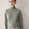 Suéter Gola Semifechada 100% Caxemira Pura Outono/Inverno Primeira Linha Prêt-à-porter Casual Tricô Solto Camada Base