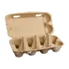 Bandeja de pulpa de papel para huevos, caja de huevos de 8 piezas, biodegradable, a prueba de golpes y resistente a la presión, caja de protección para huevos, venta al por mayor del fabricante