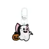Llavero de Goma Suave de Fantasma de Halloween Dibujado Hebilla de Puerta en Forma de 8 en Forma de U Llavero Pinza de Langosta Figura de Muñeco Hebilla Colgante Adorno