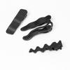 Pinza Lateral Pinza Pico de Pato Pasador Negro Línea Ondulada Pasador Par Pinza Geométrica Rectangular Pinza de Agua Pinza para Flequillo Nuevo