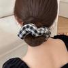Grande Padrão Houndstooth Algodão Intestino Grosso Anel de Cabelo Tecido Coreano All-match High Rabo de Cavalo Anel de Cabelo Corda Bola de Cabelo Acessórios para o Cabelo