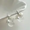 Pendientes de Florero con Flor de Cristal de Circonita Microincrustada Dulces Lindos Pendientes de Botón Pendientes de Accesorios Versátiles para el Día a Día con Sensación de Alta Gama y Temperamento Elegante