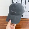 Gorra de Béisbol con Letras Estilo Coreano para Mujer, Primavera y Otoño, Versátil para Estudiantes, Marca de Tendencia Japonesa, Gorra de Sol de Copa Suave para Hombre