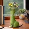 Florero Curioso para Perros de Nuevo Producto Transfronterizo Hecho a Mano Único Florero de Gato y Perro Decoración del Hogar Adorno de Resina