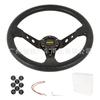 Modificação de carro volante universal de PU côncavo esportivo competitivo 14 polegadas volante de corrida para ATV