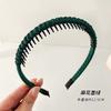 Diadema dentada sencilla de estilo coreano para mujer, famosa en Internet, con estampador de cabello a presión para lavarse la cara, diadema antideslizante a la moda que combina con todo.
