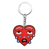 Chaveiro Criativo e Personalizado com Tema de Amor Patch de Borracha Macia PVC DIY Chaveiro de Carro Pingente de Mochila Pequeno Presente