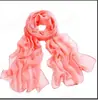 Lenço Coreano de Cor Gradual para Recém-formados Moda Versátil Tendência Lenço Personalizado Jovem Lenço de Chiffon Estampado