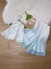 Conjunto Hanfu Melhorado Infantil para Meninas, Top Sem Mangas Estilo Chinês e Calça de Chiffon Wide-Leg, Conjunto de Duas Peças Fino para o Verão