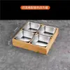 Mesa de Barbacoa Coreana Vajilla Cuenco para Condimentos Acero Inoxidable Moderno Plato Pequeño para Salsa Dip Caja Dividida Olla Caliente Bandeja de Guarniciones de Nueve Compartimentos