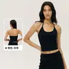Conjunto de yoga simple y elegante de tres piezas para mujer, con un top de tirantes finos para fitness, adecuado para entrenamiento de Pilates y deportes casuales