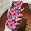 Funda de Teléfono con Patrón de Cebra Retro Americano y Flor de Hibisco para Samsung S24/S25 Ultra, Funda de Teléfono Brillante de Cobertura Total para Niñas