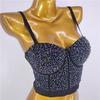 AliExpress Europeu e Americano Alça Contas de Vidro Envolvimento do Peito Festival de Música Feminino Atacado Roupas para Performance de Palco Tubinho para Barriga Moda