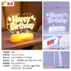 Feliz Cumpleaños Letrero de Luz Led Colgante Etiqueta Colgante Fondo Ritual Pegatina Decoración de Atmósfera para Pared Arreglo de Escena