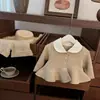 Cardigã de Tricô Estiloso para Meninas com Design de Botão Único para Primavera, Outono e Inverno
