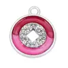 Colgante de Moneda Antigua de Bronce Blanco K con Incrustaciones de Pedrería y Aceite de Goteo Cruzado DIY Charm para Pulsera Joyería Venta Directa de Fábrica Lote Mixto Disponible