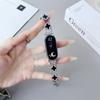 Banda Metálica de Reloj de Trébol de Cuatro Hojas Adelgazante con Nácar Adecuada para Xiaomi 10 Redmi 5 6 Huawei 11 Fit4 Gt6 Pulsera