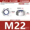 Tuerca Hexagonal Antiaflojante de Acero Inoxidable 201/304/316 Tuerca Autocierre de Nylon M3M4M5M6M8M10M12M20