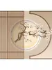 Nuevo fondo de pantalla de pantalla clásica de flor y pájaro de rejilla retro china para decoración de pared de fondo de aula de piano, casa de guzheng