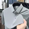 Nueva Camisa Polo de Hielo de Verano para Hombre con un Diseño Versátil Casual Transpirable, Camiseta de Manga Corta Sin Costuras con un Tacto de Alta Gama para Hombres de Mediana Edad