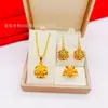Colgante Sencillo y de Moda de Flor de Peonía Exquisito Collar de Cobre Chapado en Oro para Mujer Versátil Joyería para el Cuello Fabricante de Origen Venta al por Mayor
