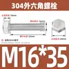 Ventas Directas de Fábrica M3-M12 GB 304 acero inoxidable Tornillo hexagonal exterior cabeza hexagonal tornillo hexagonal