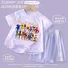 Conjunto Deportivo Infantil Temático de Restaurante de Suzi, Camiseta de Manga Corta y Shorts de Secado Rápido, Ropa de Casa Fresca para Niños y Niñas