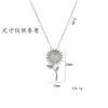 Collar para Mujer, Colgante Creativo de Flor de Zirconia en Forma de Corazón, Diseño Nicho, Cadena Versátil para Clavícula, Joyería de Moda para Mujer