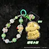 Shuibeike Dourado Desenho Animado Sorte Lápis de Cor Shin-Chan Corrente de Celular Alça Decoração Bolsa Chaveiro Acessório