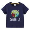 Ropa infantil Among Us camiseta de verano de manga corta para niños y niñas camiseta básica de dibujos animados camiseta de manga corta para bebé top de moda